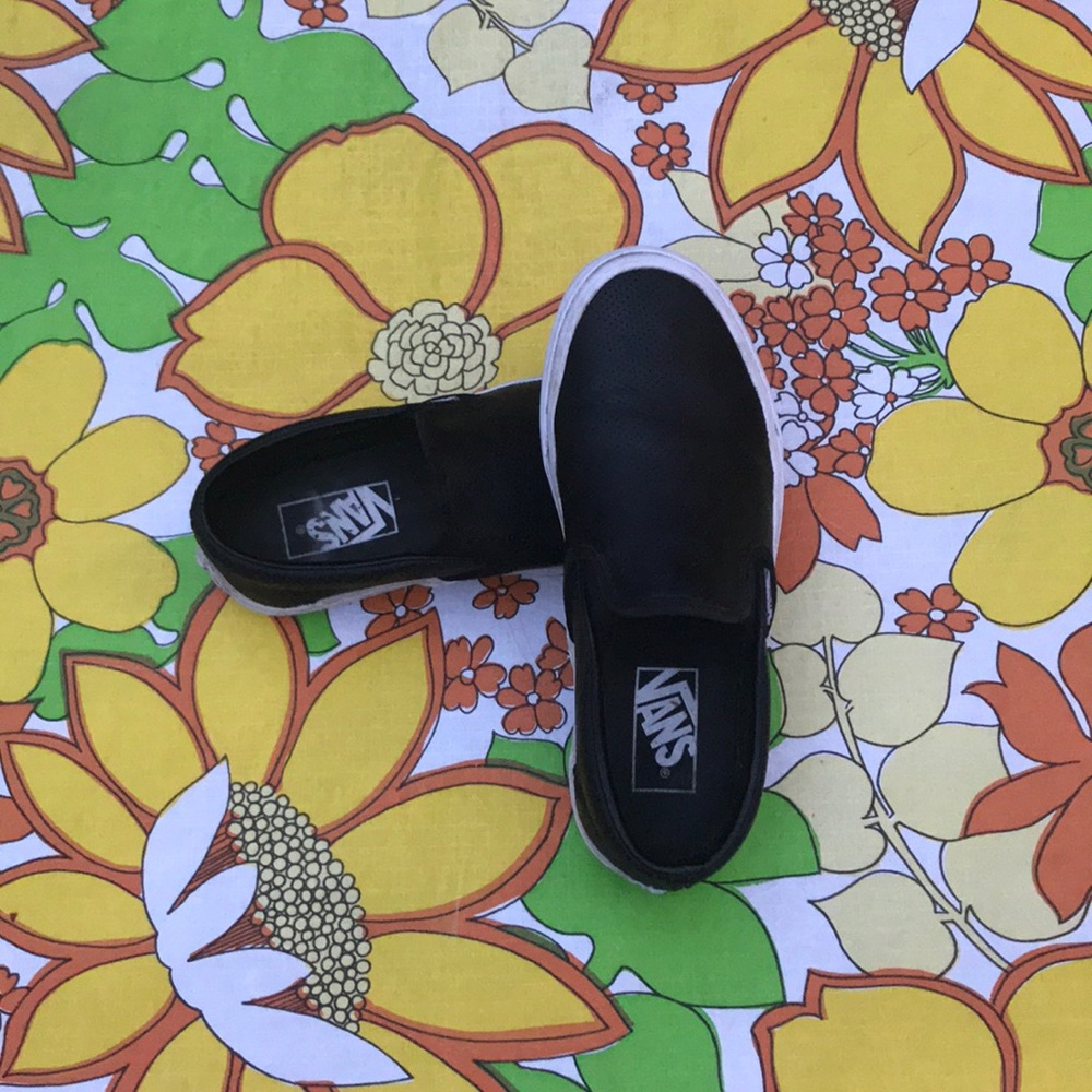 Black slip on Vans